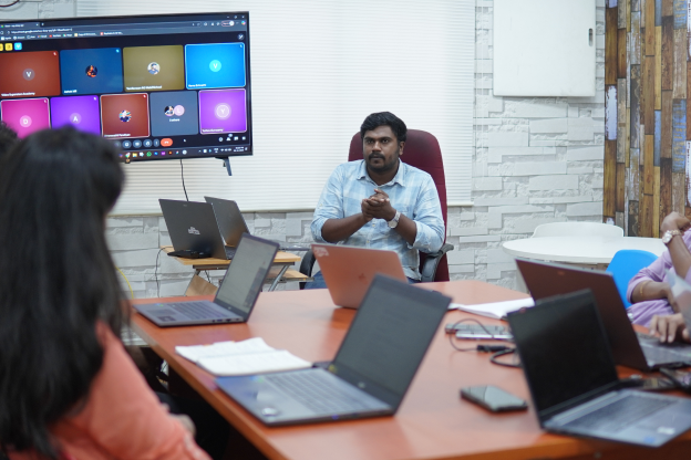 Creative designer workspace